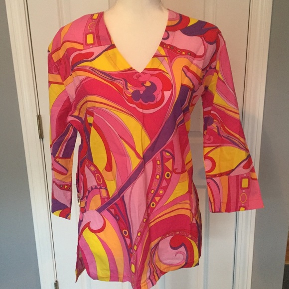 Tracy Negoshian Kaitlin Retro Tunic top - Picture 1 of 8